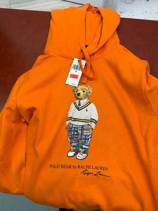 Ralph Lauren Orange Polo Bear Sweatshirt - Picture 2 of 2